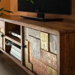 Wolf-Möbel TV-Lowboard Orient - Akazie massiv / Metall - Mehrfarbig -WOHNZIMMERMÖBEL Verkäufe 1000114118 200630 10584500003 DETAILS P000000001000114118