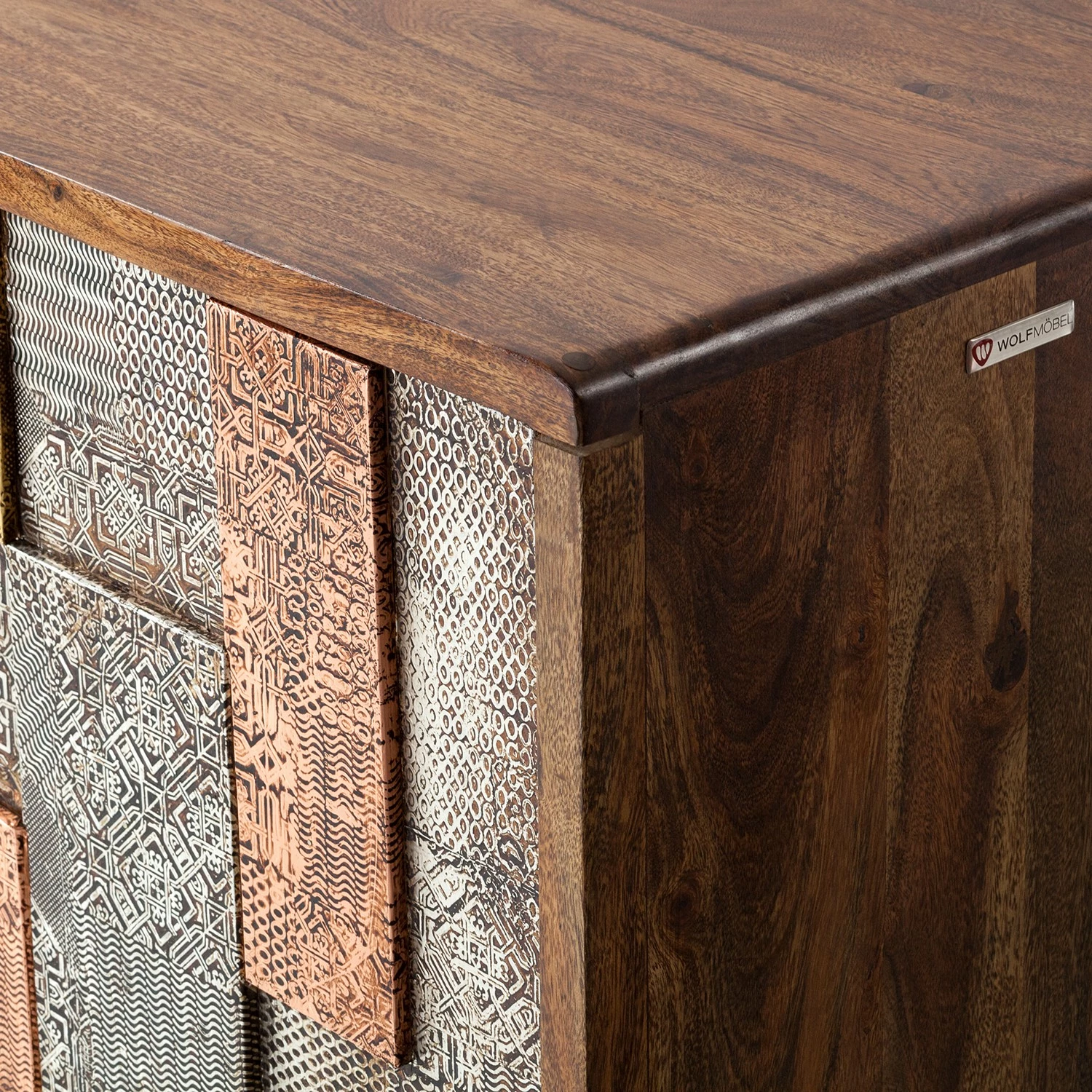 Wolf-Möbel Sideboard Orient - Akazie massiv / Metall - Mehrfarbig 10 Wolf-Möbel Sideboard Orient - Akazie massiv / Metall - Mehrfarbig – Bild 10