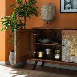 Wolf-Möbel Sideboard Orient - Akazie massiv / Metall - Mehrfarbig 28 Wolf-Möbel Sideboard Orient - Akazie massiv / Metall - Mehrfarbig -WOHNZIMMERMÖBEL Verkäufe 1000114122 200630 10585200013 DETAILS P000000001000114122