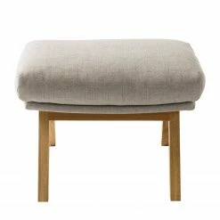 Studio Copenhagen Polsterhocker Hepburn I - Webstoff Milan: Beige - Eiche Dunkel -WOHNZIMMERMÖBEL Verkäufe 1000114796 180716 174400100 GALLERYIMAGES P000000001000114796