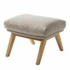 Studio Copenhagen Polsterhocker Hepburn I - Webstoff Milan: Beige - Eiche Dunkel
