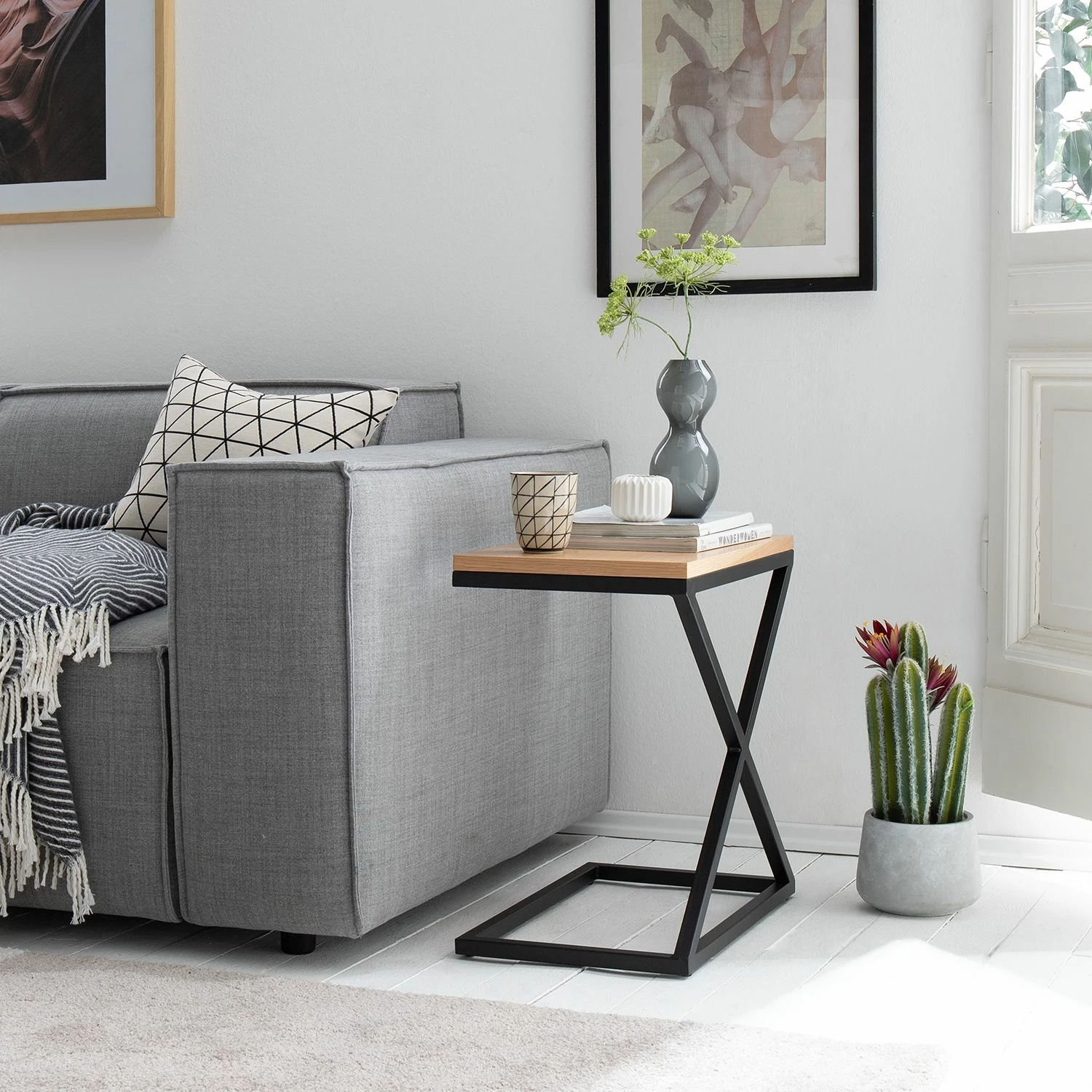 Ars manufacti Beistelltisch Mora - Eiche / Schwarz 2 Ars manufacti Beistelltisch Mora - Eiche / Schwarz – Bild 2