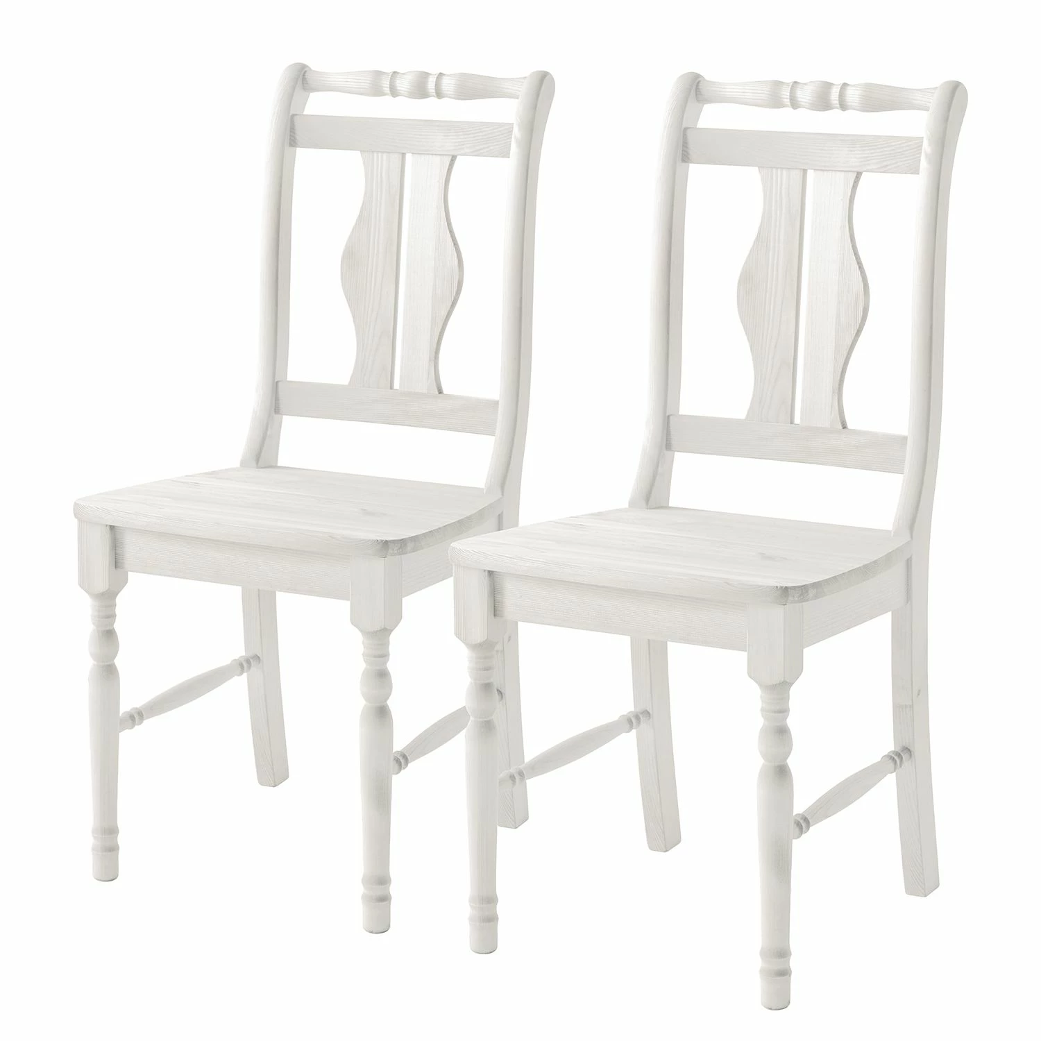 Maison Belfort Esszimmerstuhl Narva (2er Set) - Kiefer Weiß 1 Maison Belfort Esszimmerstuhl Narva (2er Set) - Kiefer Weiß