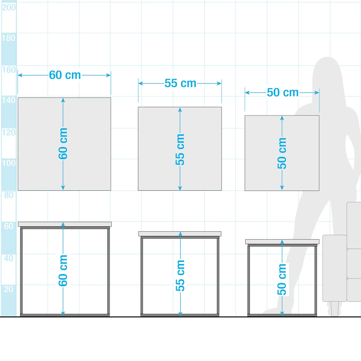 Ars manufacti Beistelltisch Candler (3-teilig) - Eiche massiv / Metall 3 Ars manufacti Beistelltisch Candler (3-teilig) - Eiche massiv / Metall – Bild 3