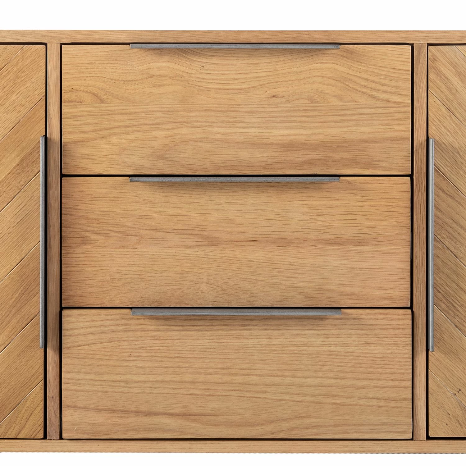 Ars manufacti Sideboard Dharai - Echtholzfurnier / Metall - Eiche / Silber 7 Ars manufacti Sideboard Dharai - Echtholzfurnier / Metall - Eiche / Silber – Bild 7