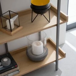 Ars manufacti Bücherregal Dharai II - Echtholzfurnier / Metall - Eiche / Silber -WOHNZIMMERMÖBEL Verkäufe 1000117167 180822 15192614 GALLERYIMAGES P000000001000117167