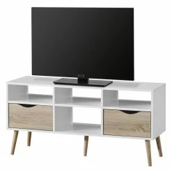 Mørteens TV-Lowboard Sunndal I - Gummibaum teilmassiv