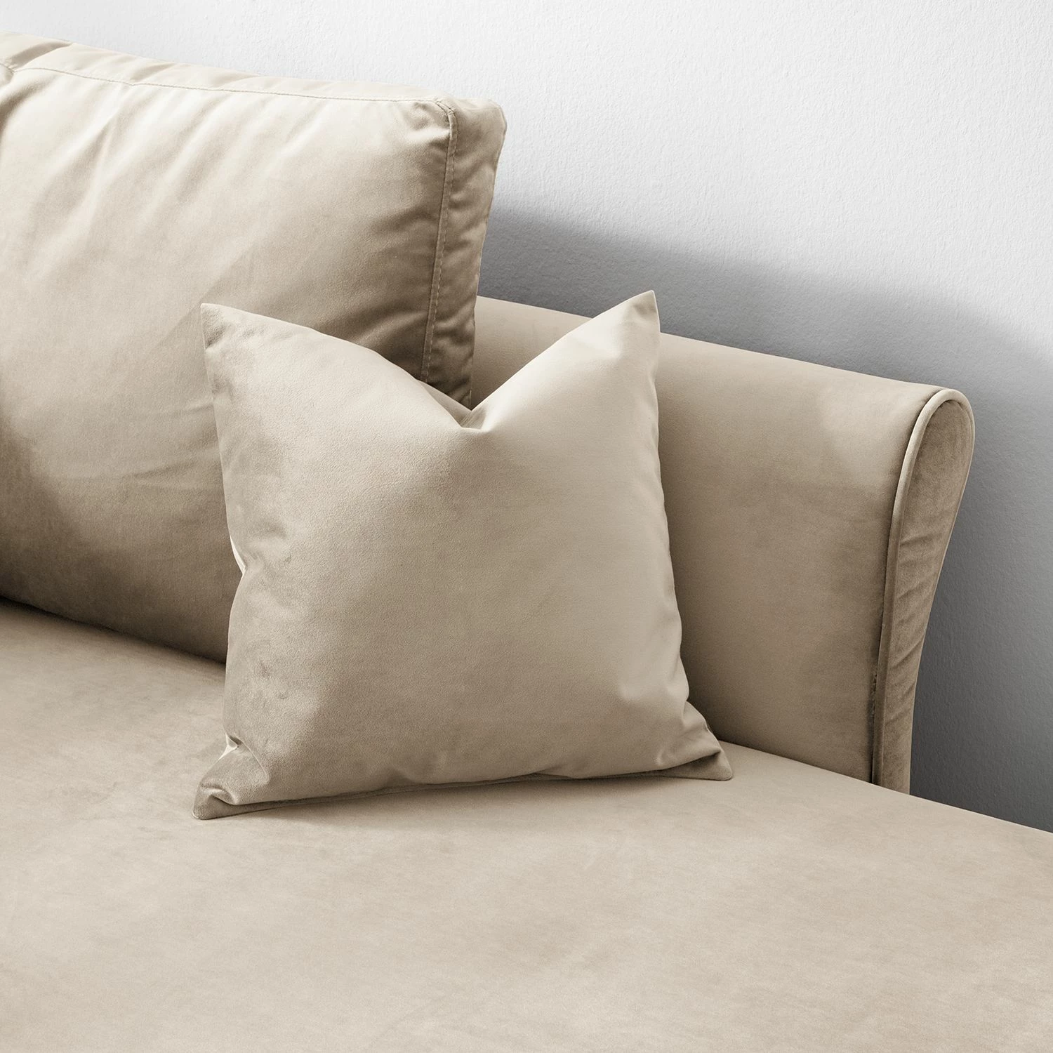 Jack & Alice Recamiere Habay - Microfaser - Hellbeige - Armlehne davorstehend links 13 Jack & Alice Recamiere Habay - Microfaser - Hellbeige - Armlehne davorstehend links – Bild 13