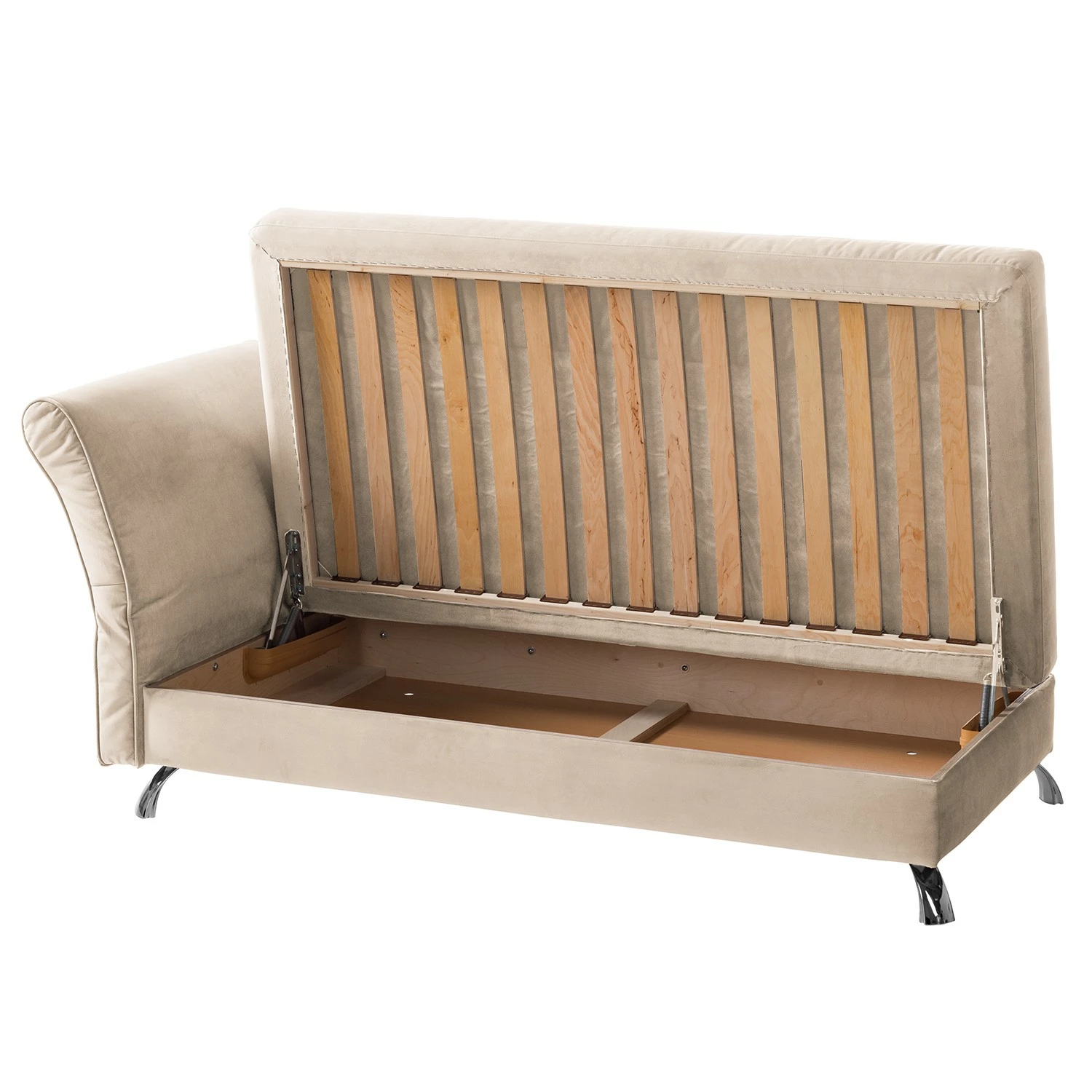 Jack & Alice Recamiere Habay - Microfaser - Hellbeige - Armlehne davorstehend links 6 Jack & Alice Recamiere Habay - Microfaser - Hellbeige - Armlehne davorstehend links – Bild 6