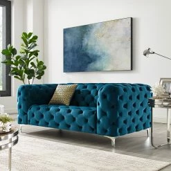 Jack & Alice Sofa Leominster (2-Sitzer) - Marineblau -WOHNZIMMERMÖBEL Verkäufe 1000119231 191021 07164200033 MOOD DETAILS P000000001000119231 mood