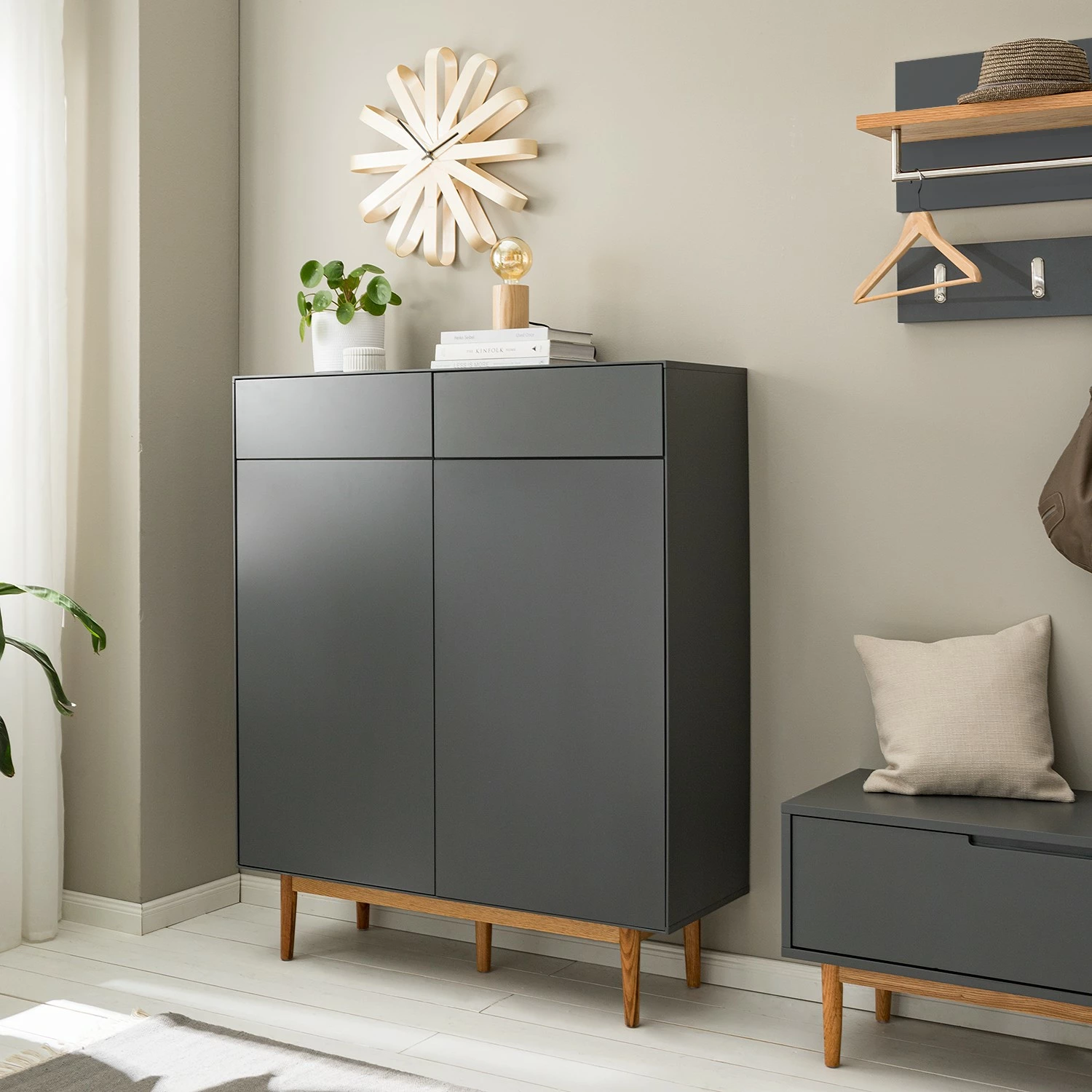 Mørteens Schuhkommode Lindholm II - Grau 3 Mørteens Schuhkommode Lindholm II - Grau – Bild 3