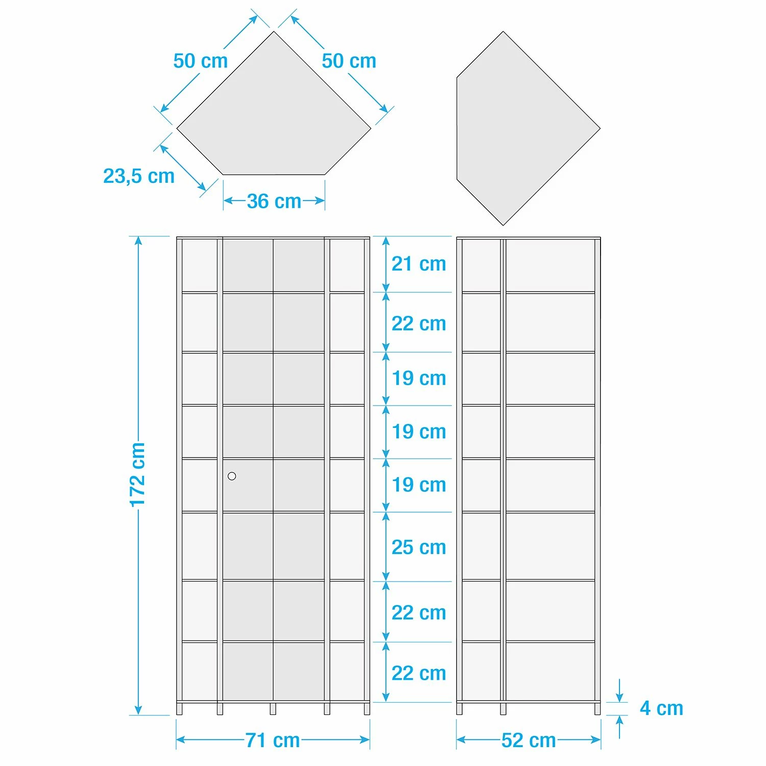Fredriks Eckvitrine Amalia II - Wenge Dekor 4 Fredriks Eckvitrine Amalia II - Wenge Dekor – Bild 4