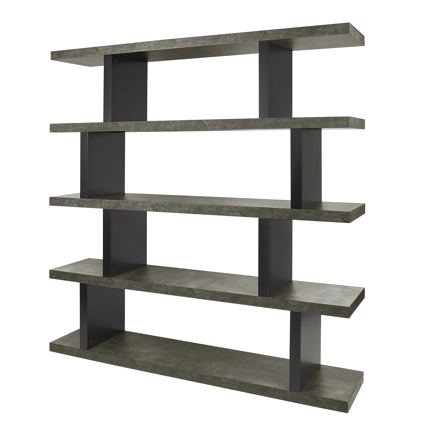 Temahome Regal Detroit - Beton Dekor / Schwarz - Höhe: 172 cm 1 Temahome Regal Detroit - Beton Dekor / Schwarz - Höhe: 172 cm