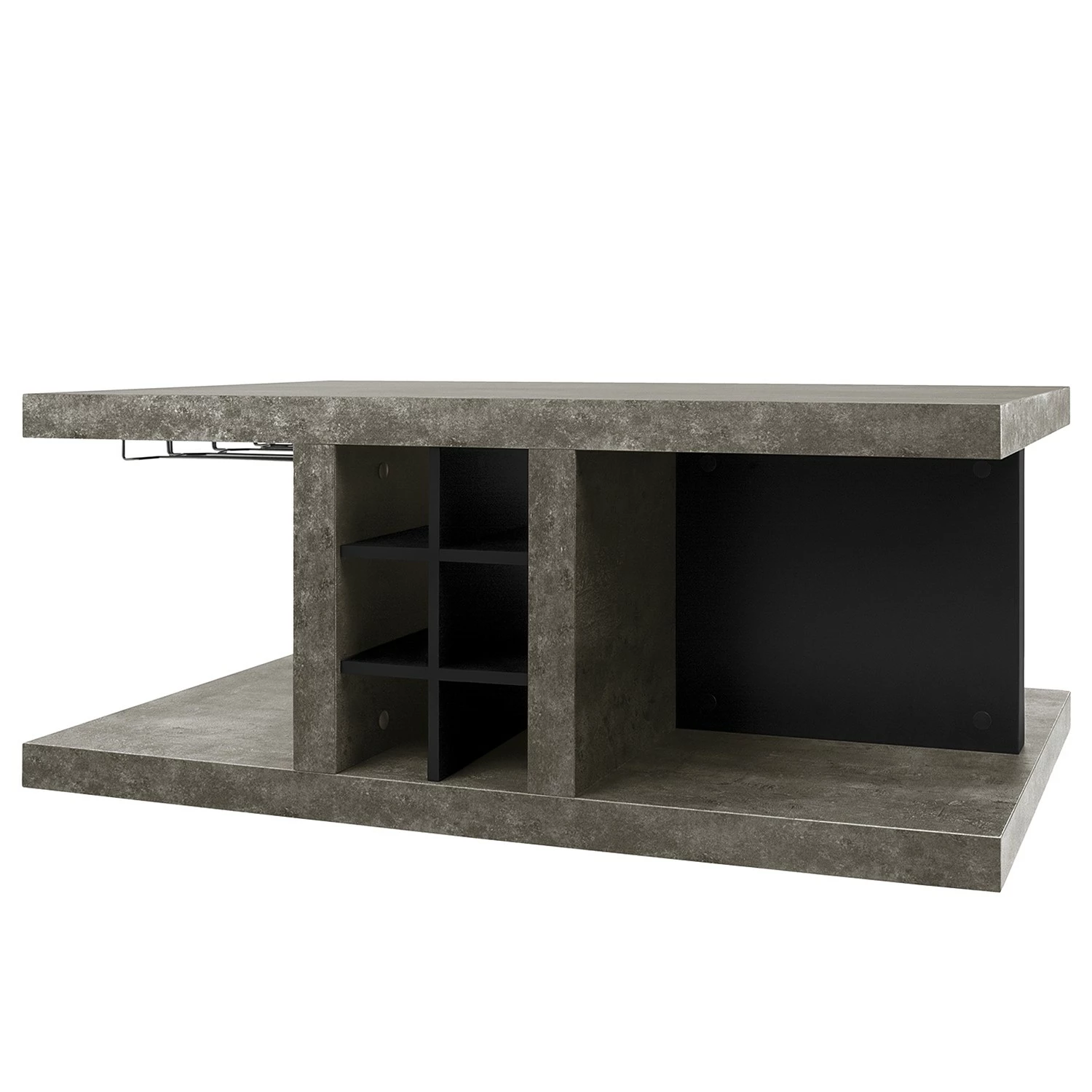 Temahome Couchtisch Detroit ll - Beton Dekor / Matt Schwarz 1 Temahome Couchtisch Detroit ll - Beton Dekor / Matt Schwarz