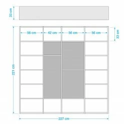 Loftscape Bücherregal Emporior IV - Weiß - Breite: 227 cm -WOHNZIMMERMÖBEL Verkäufe 1000121952 190621 12570300089 GALLERYIMAGES P000000001000121952