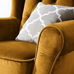 Maison Belfort Ohrensessel Luro Samt - Honig -WOHNZIMMERMÖBEL Verkäufe 1000122215 200528 17210000024 DETAILS P000000001000122215