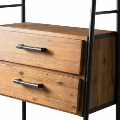 Ars manufacti Regal Atelier IV - Akazie massiv / Metall - Akazie Braun / Anthrazit -WOHNZIMMERMÖBEL Verkäufe 1000123167 180628 09471406 GALLERYIMAGES P000000001000123167