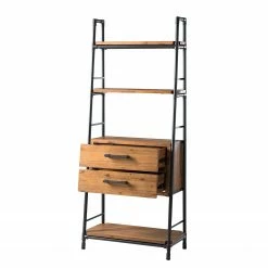 Ars manufacti Regal Atelier IV - Akazie massiv / Metall - Akazie Braun / Anthrazit -WOHNZIMMERMÖBEL Verkäufe 1000123167 180628 09471407 GALLERYIMAGES P000000001000123167