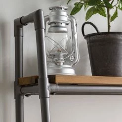 Ars manufacti Regal Atelier IV - Akazie massiv / Metall - Akazie Braun / Anthrazit -WOHNZIMMERMÖBEL Verkäufe 1000123167 180917 101123021 GALLERYIMAGES P000000001000123167