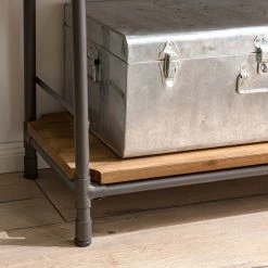 Ars manufacti Regal Atelier IV - Akazie massiv / Metall - Akazie Braun / Anthrazit -WOHNZIMMERMÖBEL Verkäufe 1000123167 180917 101123051 GALLERYIMAGES P000000001000123167