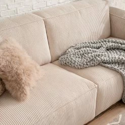 Ars Natura 3-Sitzer Sofa LORALAI - Cordstoff Lola: Creme -WOHNZIMMERMÖBEL Verkäufe 1000123336 180911 09581217 MOOD GALLERYIMAGES P000000001000123336 mood