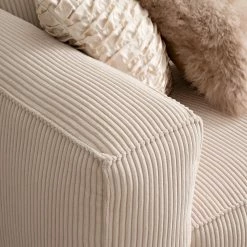 Ars Natura 3-Sitzer Sofa LORALAI - Cordstoff Lola: Creme -WOHNZIMMERMÖBEL Verkäufe 1000123336 180911 09581218 MOOD GALLERYIMAGES P000000001000123336 mood