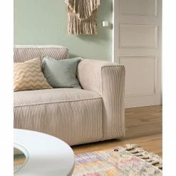 Ars Natura 3-Sitzer Sofa LORALAI - Cordstoff Lola: Creme -WOHNZIMMERMÖBEL Verkäufe 1000123336 190425 16061400008 GALLERYIMAGES P000000001000123336