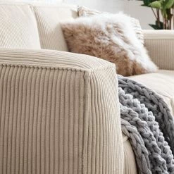 Ars Natura 2-Sitzer Sofa LORALAI - Cordstoff Lola: Creme -WOHNZIMMERMÖBEL Verkäufe 1000123345 180928 15260938 GALLERYIMAGES P000000001000123345