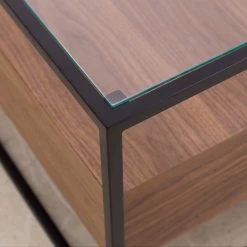 Studio Copenhagen Lowboard Rizzo - Holzwerkstoff / Glas - Schwarz / Walnuss Dekor -WOHNZIMMERMÖBEL Verkäufe 1000123450 181030 07571723 GALLERYIMAGES P000000001000123450