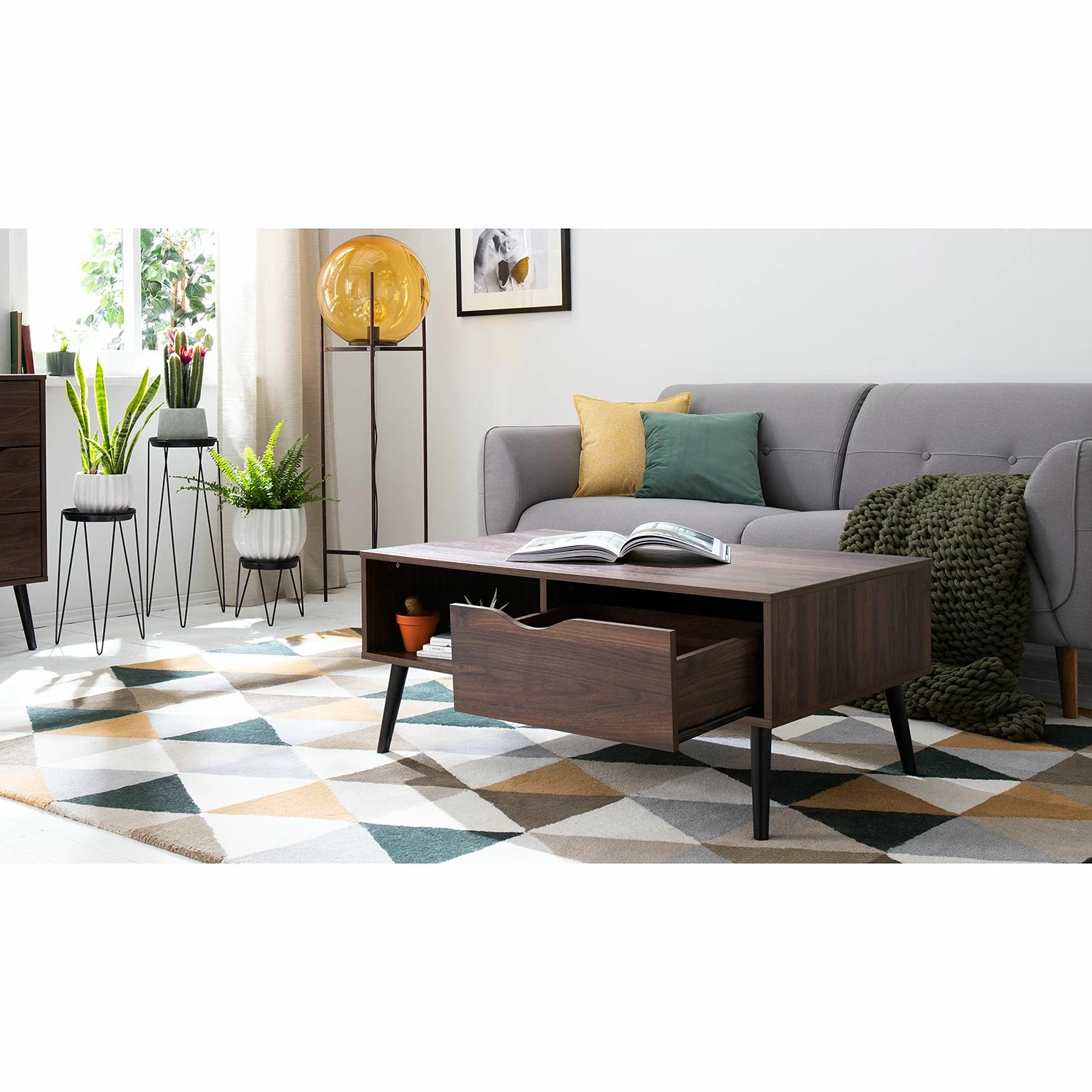 Mørteens Couchtisch Gjora - Gummibaum teilmassiv - Walnuss 3 Mørteens Couchtisch Gjora - Gummibaum teilmassiv - Walnuss – Bild 3