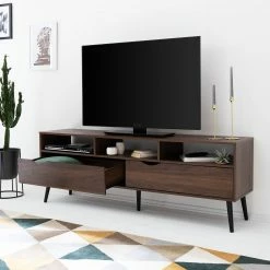 Mørteens TV-Lowboard Gjora III - Gummibaum teilmassiv - Walnuss -WOHNZIMMERMÖBEL Verkäufe 1000123475 190321 17262600024 MOOD GALLERYIMAGES P000000001000123475 mood