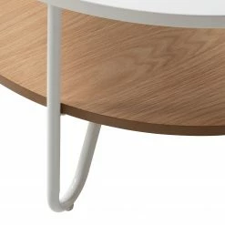 Fredriks Couchtisch Forsa - Metall - Weiß / Eiche Dekor -WOHNZIMMERMÖBEL Verkäufe 1000123770 190206 17223000013 GALLERYIMAGES P000000001000123770