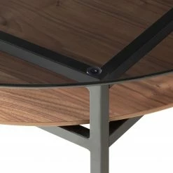 Studio Copenhagen Couchtisch Sumstad - Rauchglas / Metall - Nussbaum / Schwarz -WOHNZIMMERMÖBEL Verkäufe 1000123773 190206 17223100035 GALLERYIMAGES P000000001000123773