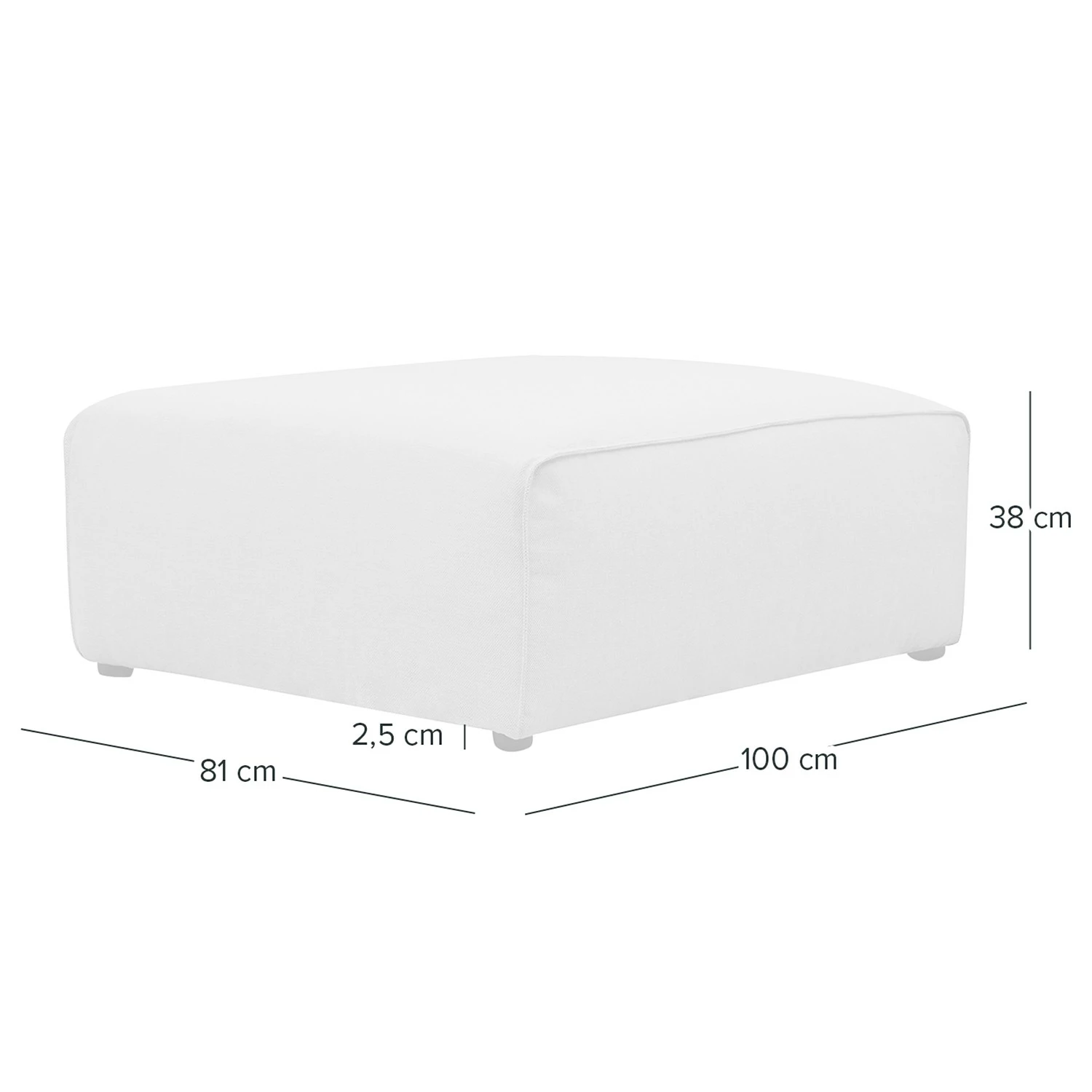 Studio Copenhagen Polsterhocker HUDSON - Webstoff Saia: Beige 15 Studio Copenhagen Polsterhocker HUDSON - Webstoff Saia: Beige – Bild 15