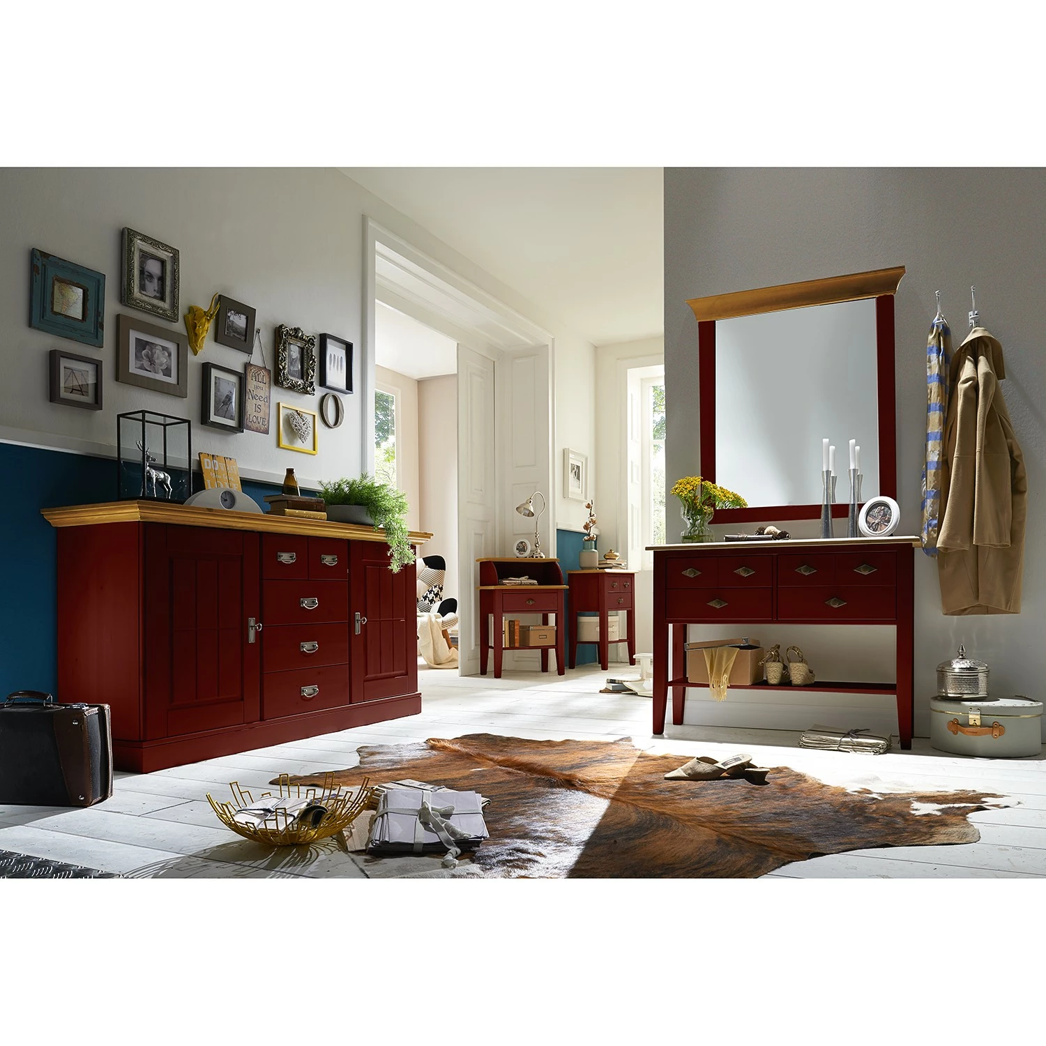 Maison Belfort Konsolentisch Bergen I - Kiefer massiv - Kiefer Rot / Kiefer Laugenfarbig - Breite: 58 cm 2 Maison Belfort Konsolentisch Bergen I - Kiefer massiv - Kiefer Rot / Kiefer Laugenfarbig - Breite: 58 cm – Bild 2