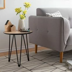 Mørteens Beistelltisch Kess l - Eiche Dekor Hellbraun / Schwarz -WOHNZIMMERMÖBEL Verkäufe 1000125122 190304 16574100001 MOOD GALLERYIMAGES P000000001000125122 mood