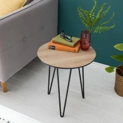 Mørteens Beistelltisch Kess l - Eiche Dekor Hellbraun / Schwarz -WOHNZIMMERMÖBEL Verkäufe 1000125122 190315 09501500002 GALLERYIMAGES P000000001000125122