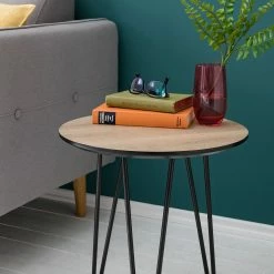 Mørteens Beistelltisch Kess l - Eiche Dekor Hellbraun / Schwarz -WOHNZIMMERMÖBEL Verkäufe 1000125122 190315 09501500003 GALLERYIMAGES P000000001000125122