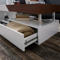 Fredriks Couchtisch Smithers - Walnuss Dekor / Hochglanz Weiß -WOHNZIMMERMÖBEL Verkäufe 1000125747 181116 08371406 GALLERYIMAGES P000000001000125747