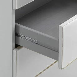 Wimex Schubladenkommode Lingga I - Weiß / Glas Weiß -WOHNZIMMERMÖBEL Verkäufe 1000126303 180719 16310740 GALLERYIMAGES P000000001000126303