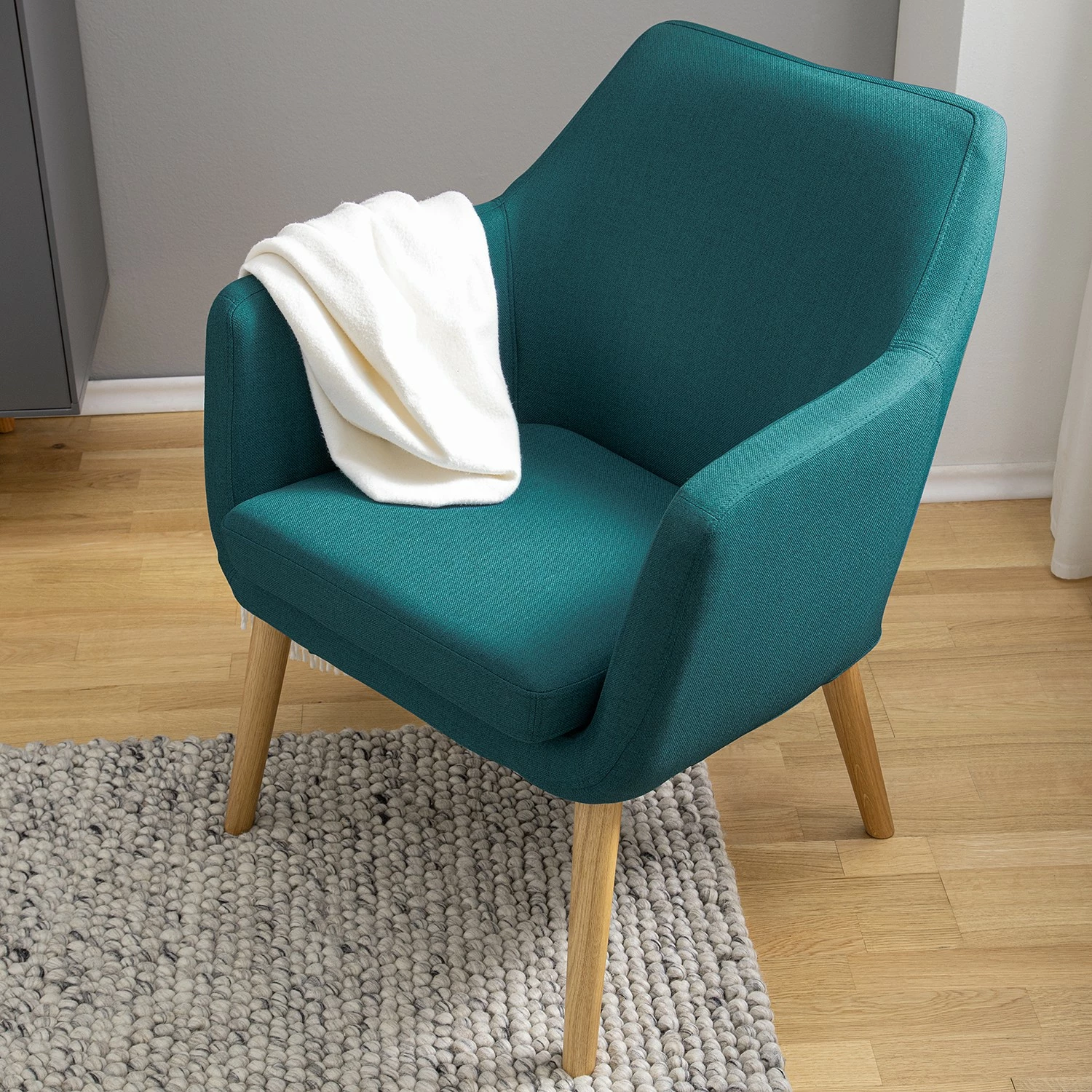 Mørteens Sessel Nicholas - Webstoff - Petrol 12 Mørteens Sessel Nicholas - Webstoff - Petrol – Bild 12