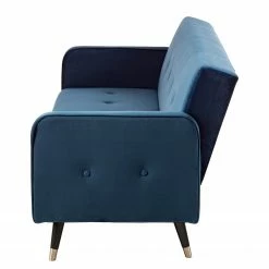 Jack & Alice Schlafsofa Daru I - Samt - Dunkelblau -WOHNZIMMERMÖBEL Verkäufe 1000126913 200512 17232100004 DETAILS P000000001000126913