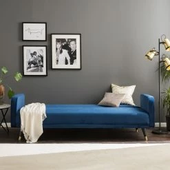 Jack & Alice Schlafsofa Daru I - Samt - Dunkelblau -WOHNZIMMERMÖBEL Verkäufe 1000126913 200514 12274500002 MOOD DETAILS P000000001000126913 mood