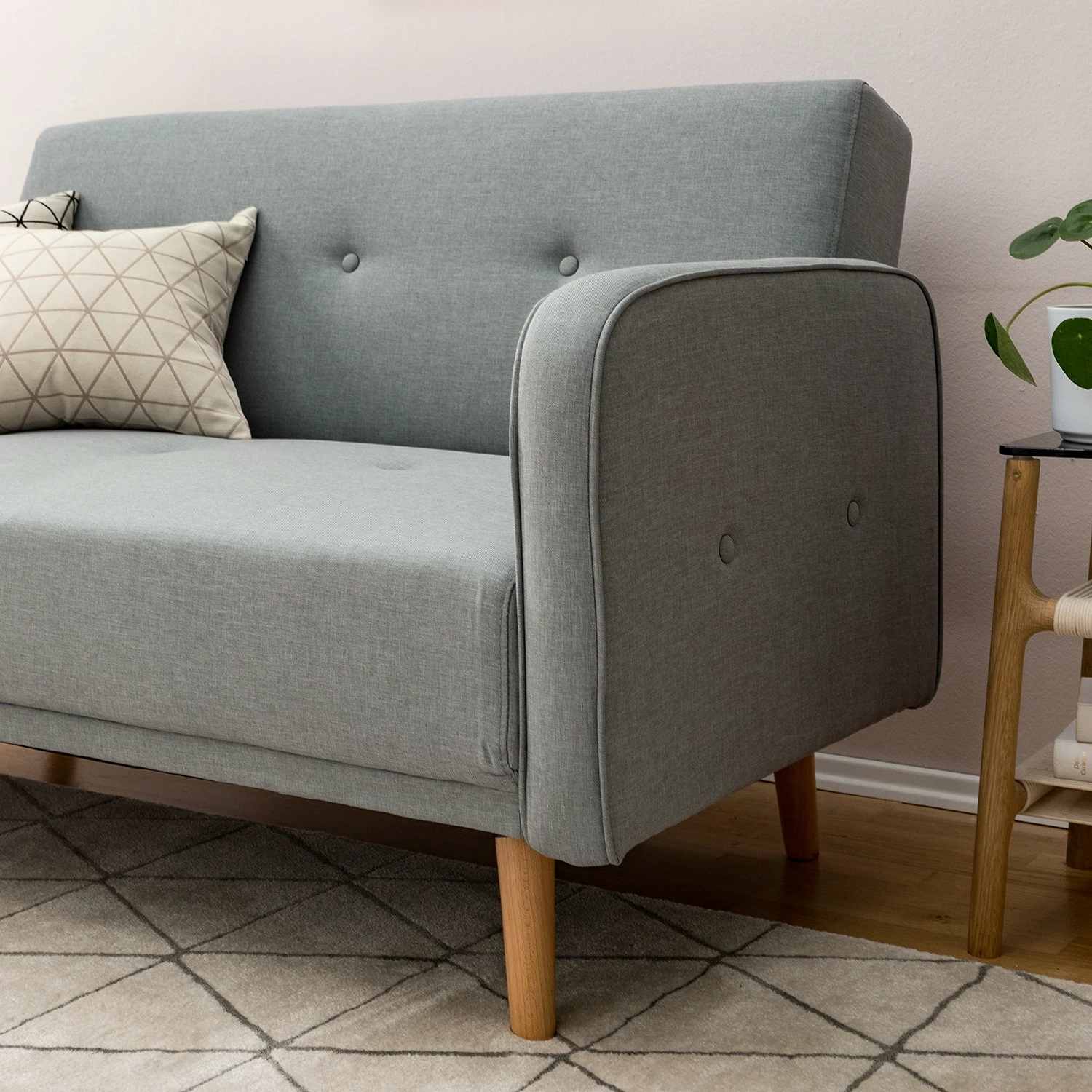 Mørteens Sofa Daru II (2-Sitzer) - Flachgewebe - Lichtgrau 6 Mørteens Sofa Daru II (2-Sitzer) - Flachgewebe - Lichtgrau – Bild 6