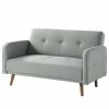 Mørteens Sofa Daru II (2-Sitzer) - Flachgewebe - Lichtgrau