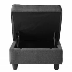 Fredriks Hocker Lavara - Webstoff - Dunkelgrau -WOHNZIMMERMÖBEL Verkäufe 1000127876 191017 09534900041 DETAILS P000000001000127876