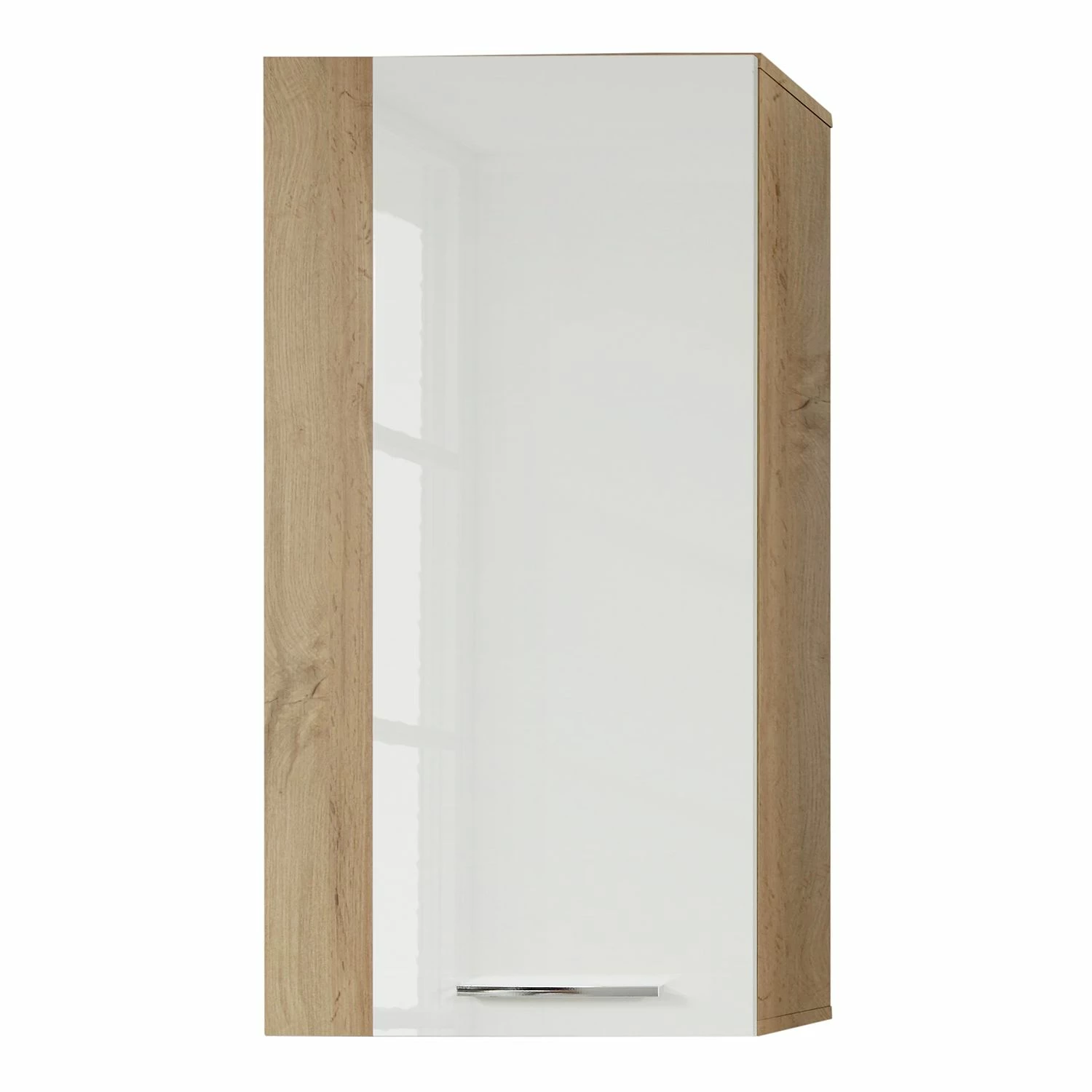 Trendteam Hängeschrank Rock - Hochglanz Weiß / Wotan Eiche Dekor 1 Trendteam Hängeschrank Rock - Hochglanz Weiß / Wotan Eiche Dekor