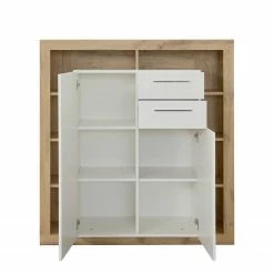 Trendteam Highboard Rock - Hochglanz Weiß / Wotan Eiche Dekor 9 Trendteam Highboard Rock - Hochglanz Weiß / Wotan Eiche Dekor -WOHNZIMMERMÖBEL Verkäufe 1000128163 180905 10043850 GALLERYIMAGES P000000001000128163