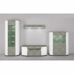 Fredriks Wandboard Karlsburg - Weiß / Beton Dekor -WOHNZIMMERMÖBEL Verkäufe 1000128191 181018 10513104 MOOD GALLERYIMAGES P000000001000128191 mood