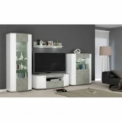 Fredriks Wandboard Karlsburg - Weiß / Beton Dekor -WOHNZIMMERMÖBEL Verkäufe 1000128191 181018 10513105 MOOD GALLERYIMAGES P000000001000128191 mood